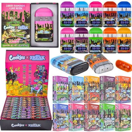 VAPETop Picks for Cookies X The Freak Brothers Dual-Chamber Disposable Vape Pens with Digital Screencookies x the freak brothers disposable pen