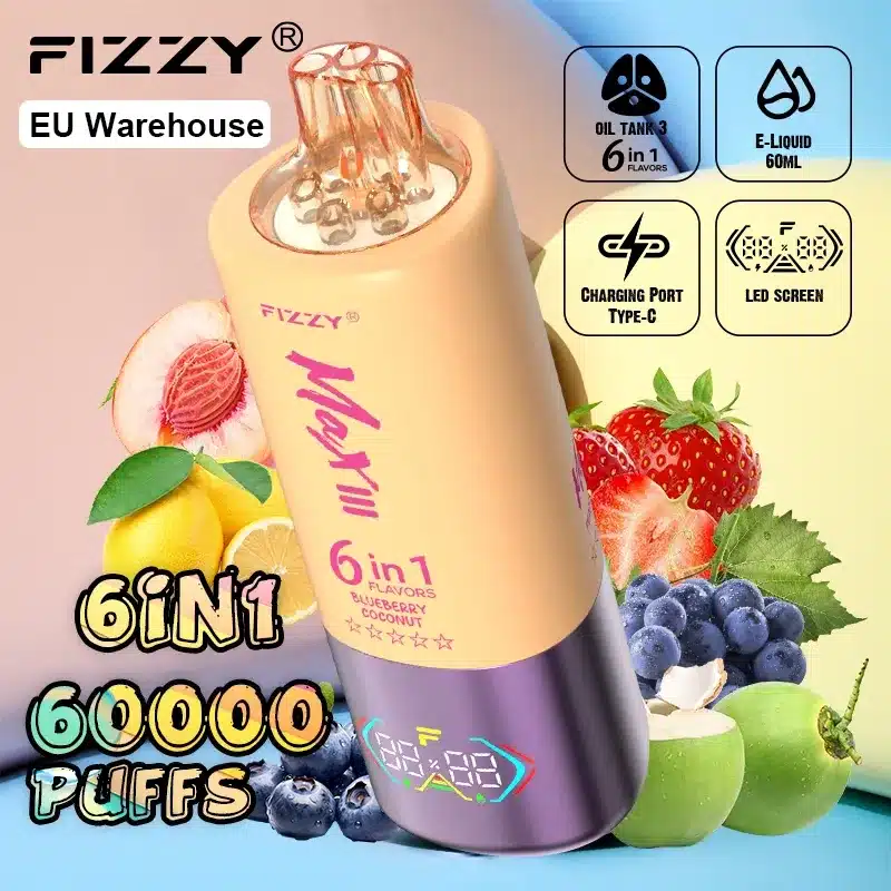Saveurs 6 en 1Puff 60k Fizzy 60000 Puffs : Test Complet et Avis Détaillé 2025imgi puff k fizzy puffs in flavors disposable vape