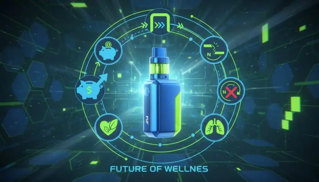 NouvellesPuff Rechargeable : Le Guide Complet Pour Débuter en 2024a modern illustration featuring a central recharge