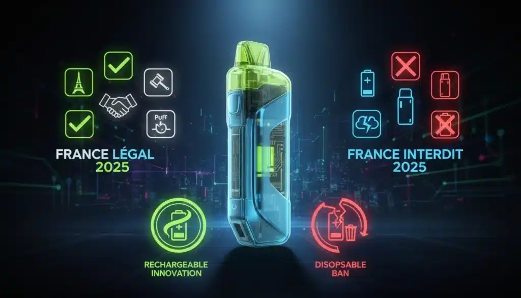 NouvellesPuff 15k : Sont-elles Légales en France ? Le Guide Complet 2025futuristic illustration of a puff k vape positio