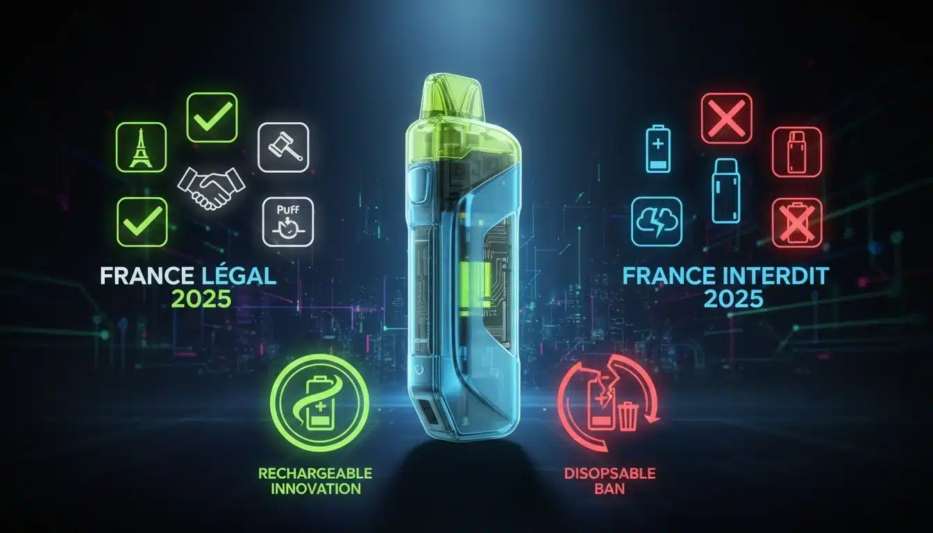 NouvellesPuff 15k : Sont-elles Légales en France ? Le Guide Complet 2025futuristic illustration of a puff k vape positio