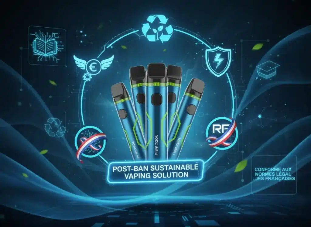 NouvellesPuff 20000 Bouffées en France : Le Guide Complet des Alternatives Légalesfuturistic illustration of central puff k rechar