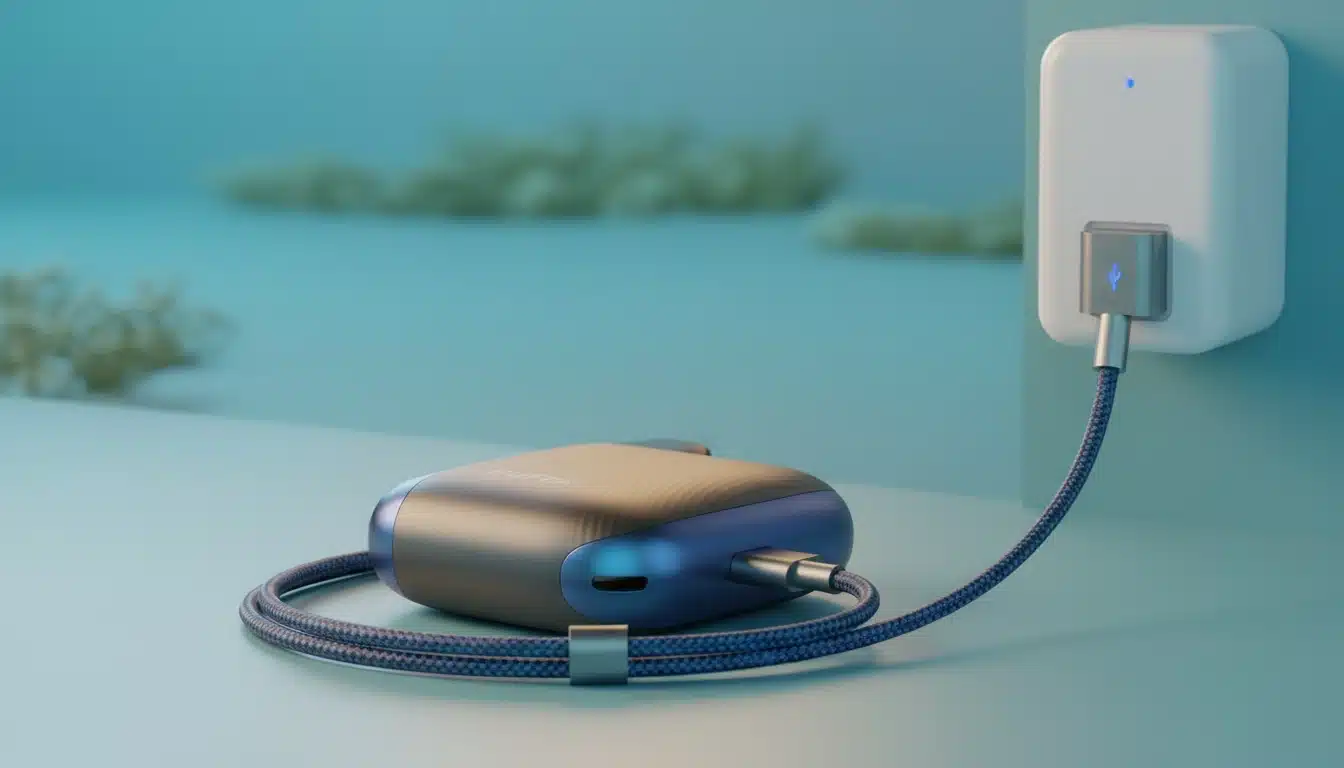 NouvellesComment Recharger Votre Puff 9k en Toute Sécurité : Le Guide Completphotorealistic depiction of a puff k vape being c