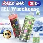 Entrepôt européenRazz Bar 30K+ 30000 TPD 20ML + 2MLimgi razz bar puffs
